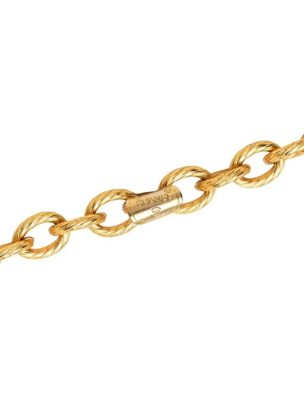 Chanel CC Logo Long Chain Pendant Gold Plated Bijou